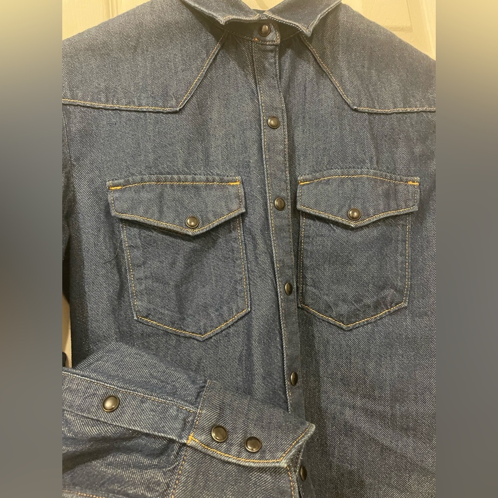 Rag & Bone Dark Denim Western button down - Picture 2 of 6